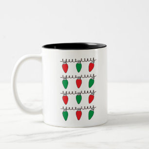 Tasse 2 Couleurs Dessin de l'ampoule de Noël