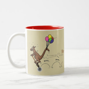 Tasse 2 Couleurs Dessin d'humour australien kangourou