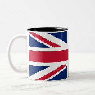 Tasse 2 Couleurs Dessin du drapeau Union Jack britannique
