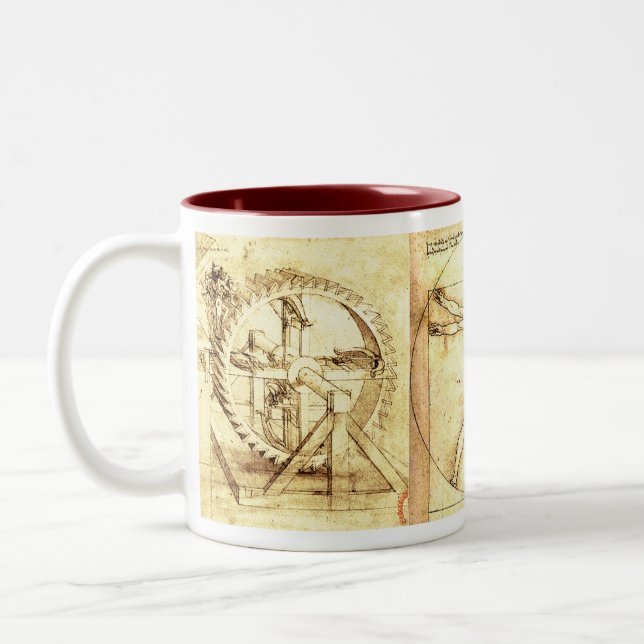 Tasse 2 Couleurs Dessins 4 de Leonado da Vinci (Gauche)