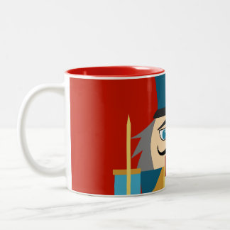 Tasse 2 Couleurs Dessous de verre de noisette classique de Noël