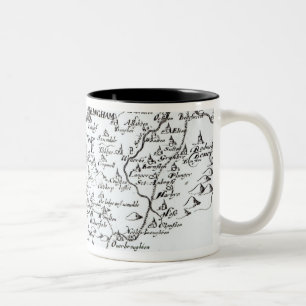 Tasse 2 Couleurs Détail d'une carte du comté de