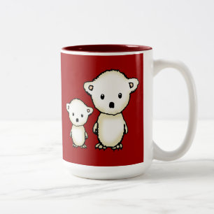Tasse 2 Couleurs Deux petits ours polaires mignons