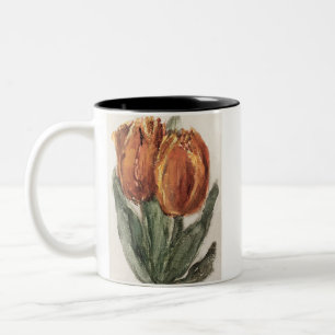 Tasse 2 Couleurs Deux Tulipes rouges par Sientje Mesdag-van Houten