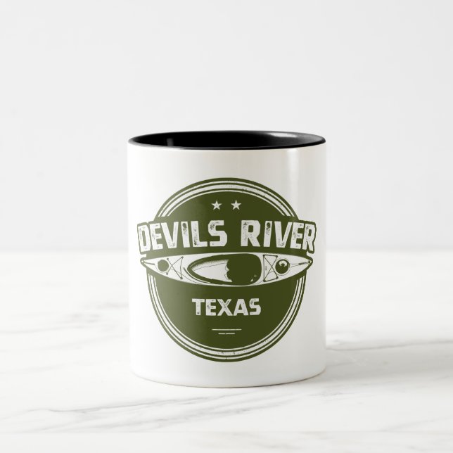 Tasse 2 Couleurs Devils River Texas Kayak (Centre)