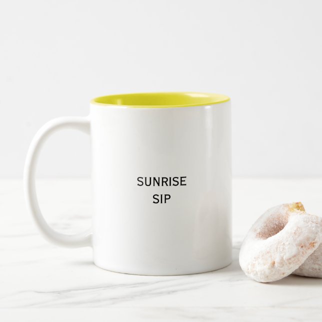 Tasse 2 Couleurs Devis Inspirant Sip Sunrise (Avec donut)