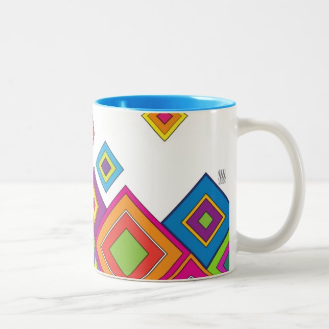 Tasse 2 Couleurs Diamants modernesRétro (Droit)