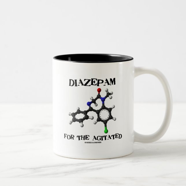 Tasse 2 Couleurs Diazepam pour l'Agitated (molécule chimique) (Droit)