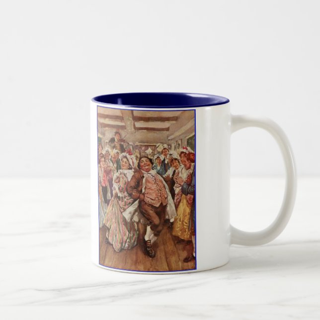 Tasse 2 Couleurs Dickens danseurs joyeux de Noël (Droit)