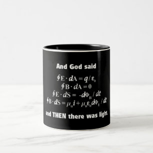 Tasse 2 Couleurs Dieu a dit que Let là soit satire religieuse
