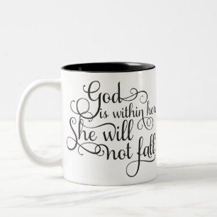 Tasse 2 Couleurs Dieu en elle ne tombera pas