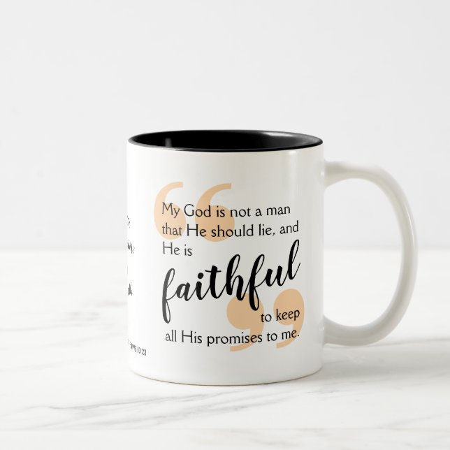 Tasse 2 Couleurs DIEU EST JUSTE Positive Affirmation Chrétienne (Droit)