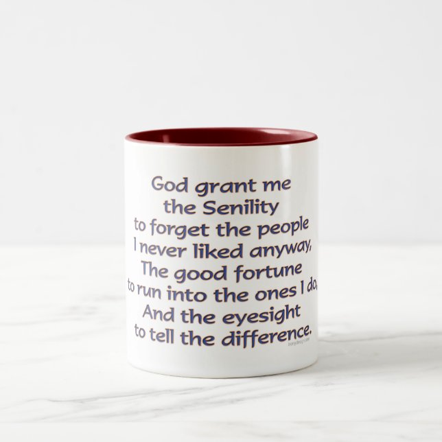 Tasse 2 Couleurs Dieu Grant j'humour (Centre)