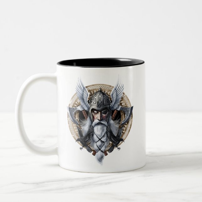 Tasse 2 Couleurs Dieu guerrier Norse Odin (Gauche)
