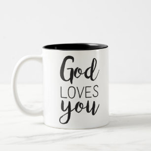Tasse 2 Couleurs Dieu t'aime