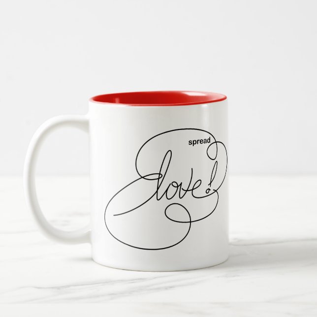 Tasse 2 Couleurs diffusion de l'AMOUR - Nuage gras (Gauche)