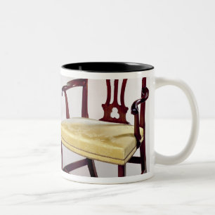 Tasse 2 Couleurs Dinant des chaises, avec les dos entrelacés de