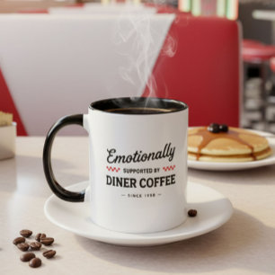 Tasse 2 Couleurs Diner Rétro Drôle Café Style Vintage Nostalgie
