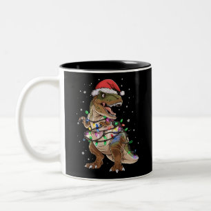 Tasse 2 Couleurs Dino T-rex Arbre Sweat de Noël Xmas Dino