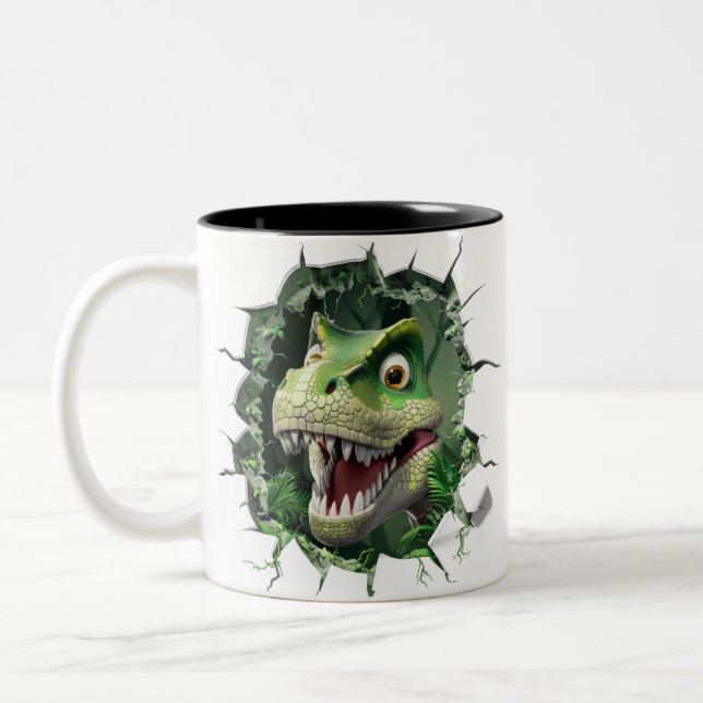 Tasse 2 Couleurs Dinosaure 3D Hot Cocoa Kids (Gauche)