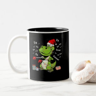 Tasse 2 Couleurs Dinosaure Fa Ra Ra Ra Rawr T-Rex Christmas Xmas