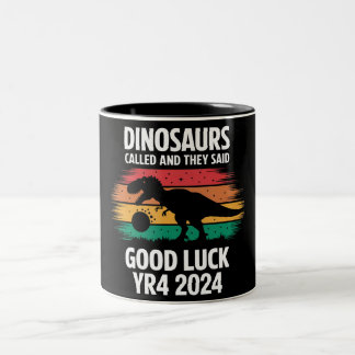 Tasse 2 Couleurs Dinosaures Appelé Funny Asteroid 2024 YR4