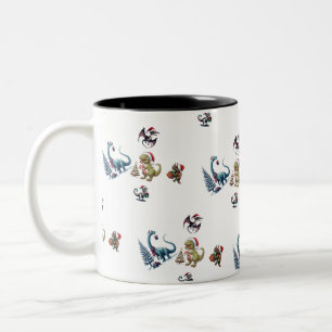 Tasse 2 Couleurs Dinosaures de Noël