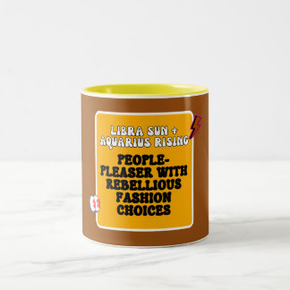 Tasse 2 Couleurs Diplomate Rebel - Libra Sun, Aquarius Rising Zodia