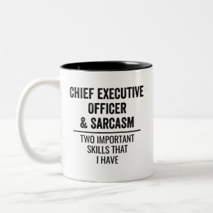Tasse 2 Couleurs Directeur Général Et Sarcasme Deux Importants
