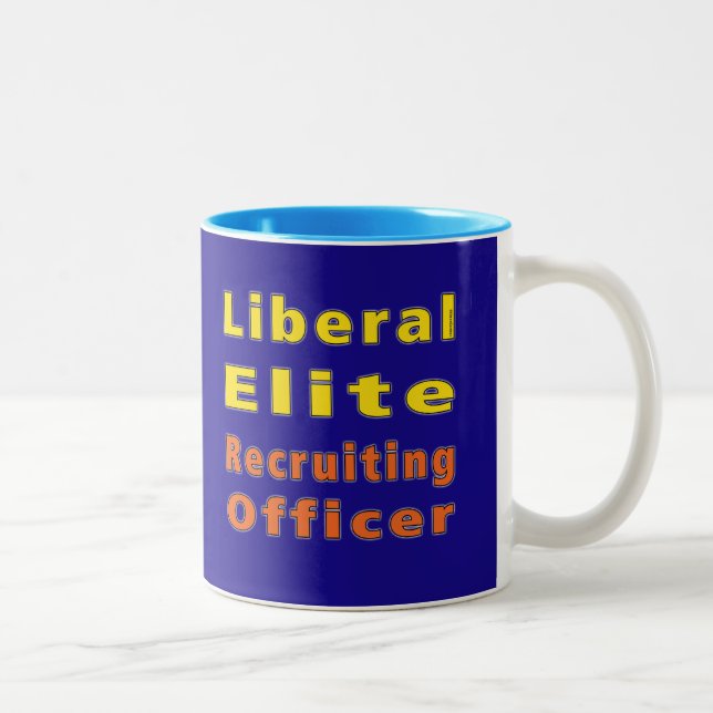 Tasse 2 Couleurs Dirigeant de recrutement libéral d'élite (Droit)
