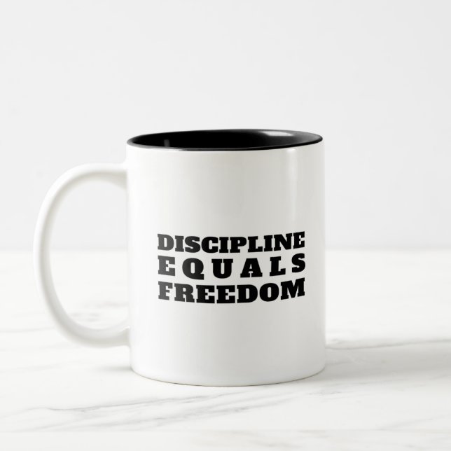 Tasse 2 Couleurs Discipline égale liberté - Jocko Willink (Gauche)