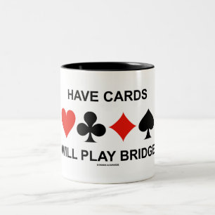 Tasse 2 Couleurs Disposez De Cartes Joueront À Bridge (Quatre Costu