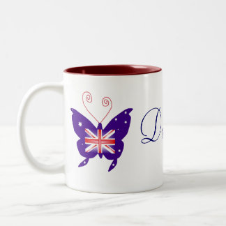 Tasse 2 Couleurs Diva britannique de papillon