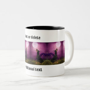 Tasse 2 Couleurs Doberman Purple Orchids Chien Art Personnalisé