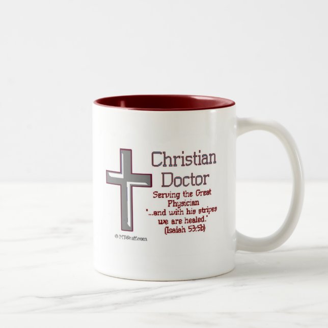 Tasse 2 Couleurs Docteur chrétien (Droit)