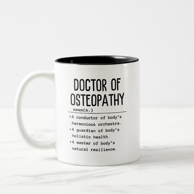 Tasse 2 Couleurs Docteur en ostéopathie (Gauche)