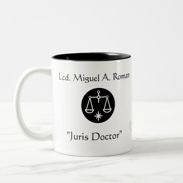Tasse 2 Couleurs Docteur " Merci-Personnaliser "de Juris (Gauche)