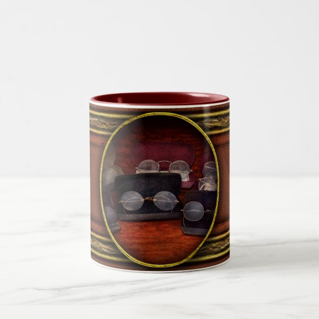 Tasse 2 Couleurs Docteur - optométriste - rangée d'Opticals (Centre)