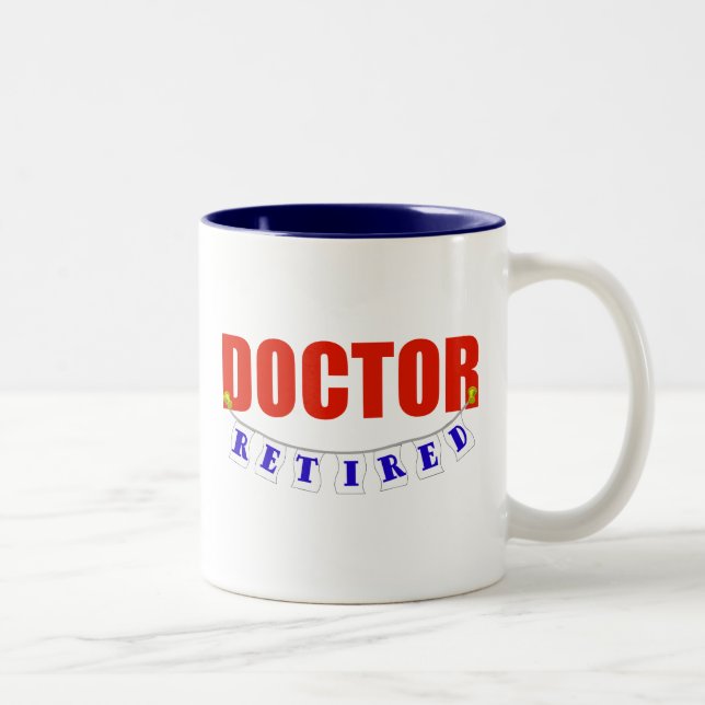 Tasse 2 Couleurs Docteur retraité (Droit)