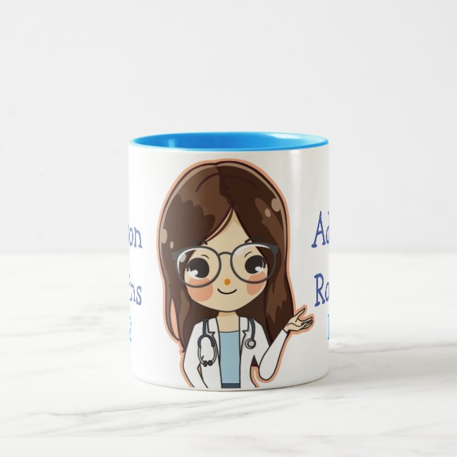 Tasse 2 Couleurs Doctorat customisé Dr (Votre nom) (Centre)