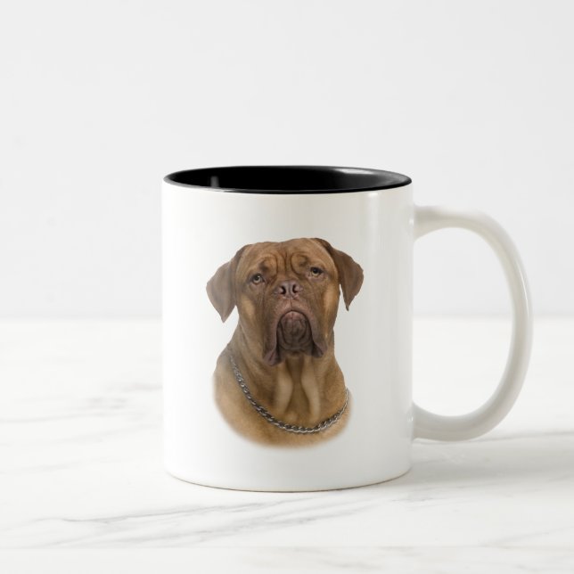 Tasse 2 Couleurs Dogue de Bordeaux Portait (Droit)
