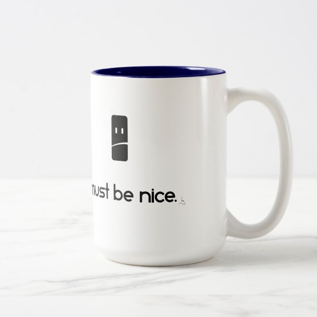 Tasse 2 Couleurs Doit être Nice (Droit)
