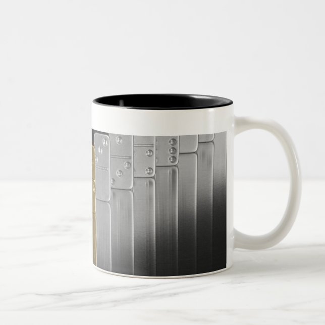 Tasse 2 Couleurs Dominos d'or et d'argent (Droit)