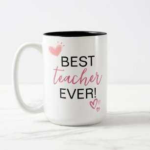 Tasse 2 Couleurs Don d'appréciation de l'enseignant   Meilleur ense