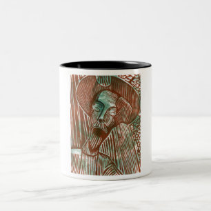 Tasse 2 Couleurs Don Quichotte en vert et Brown