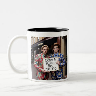 Tasse 2 Couleurs Donald Trump doit aller manifester