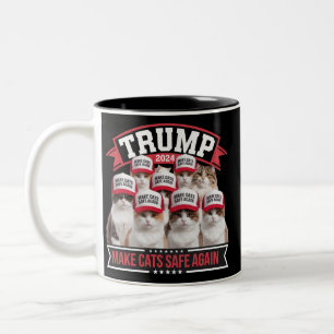 Tasse 2 Couleurs Donald Trump rend les chats sûrs à nouveau Débat 2