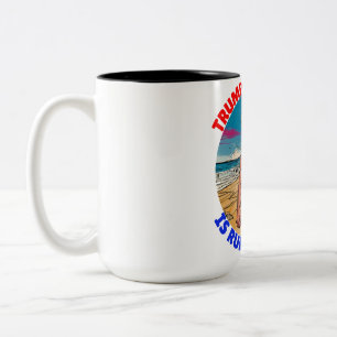 TASSE 2 COULEURS DONALD TRUMP-TRUMP-A-MANIA FONCTIONNE SAUVAGE