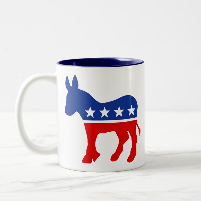 Tasse 2 Couleurs Donkey démocrate (Gauche)