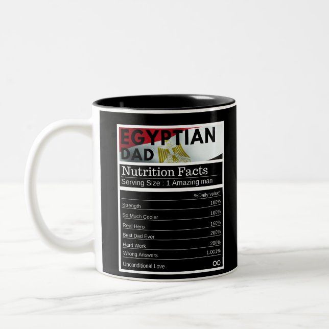 Tasse 2 Couleurs Données nutritionnelles du père égyptien (Gauche)